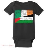 Ireland Palestine Flags Half Irish Half Palestinian Baby Bodysuit thumb 0