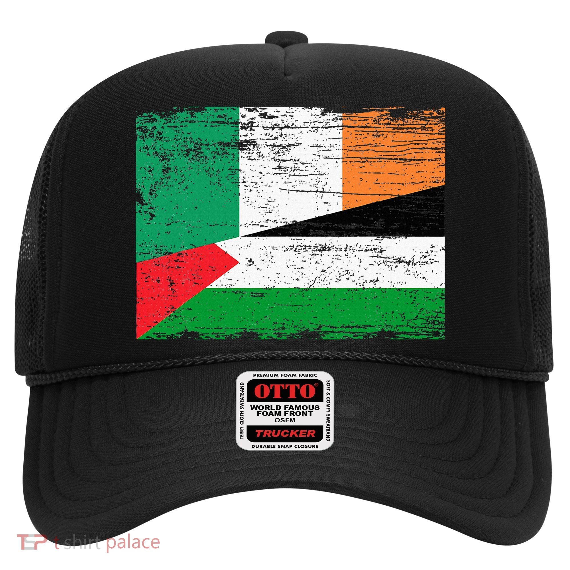 Ireland Palestine Flags Half Irish Half Palestinian Hat