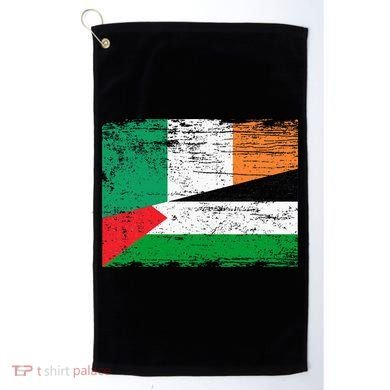 Ireland Palestine Flags Half Irish Half Palestinian Golf Towel