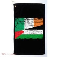 Ireland Palestine Flags Half Irish Half Palestinian Golf Towel thumb 0