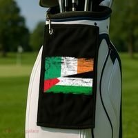 Ireland Palestine Flags Half Irish Half Palestinian Golf Towel thumb 2