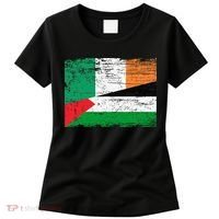 Ireland Palestine Flags Half Irish Half Palestinian Women's T-Shirt thumb 0