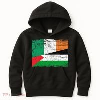 Ireland Palestine Flags Half Irish Half Palestinian Kids Hoodie thumb 0
