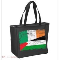 Ireland Palestine Flags Half Irish Half Palestinian Tote Bag thumb 2