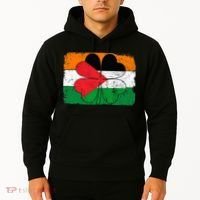 Irish Palestine Flag Ireland Shamrock St Patricks Day Hoodie thumb 2