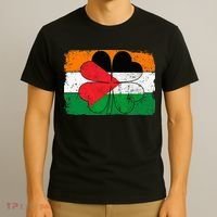 Irish Palestine Flag Ireland Shamrock St Patricks Day T-Shirt thumb 3