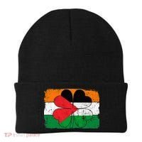 Irish Palestine Flag Ireland Shamrock St Patricks Day Beanie thumb 0
