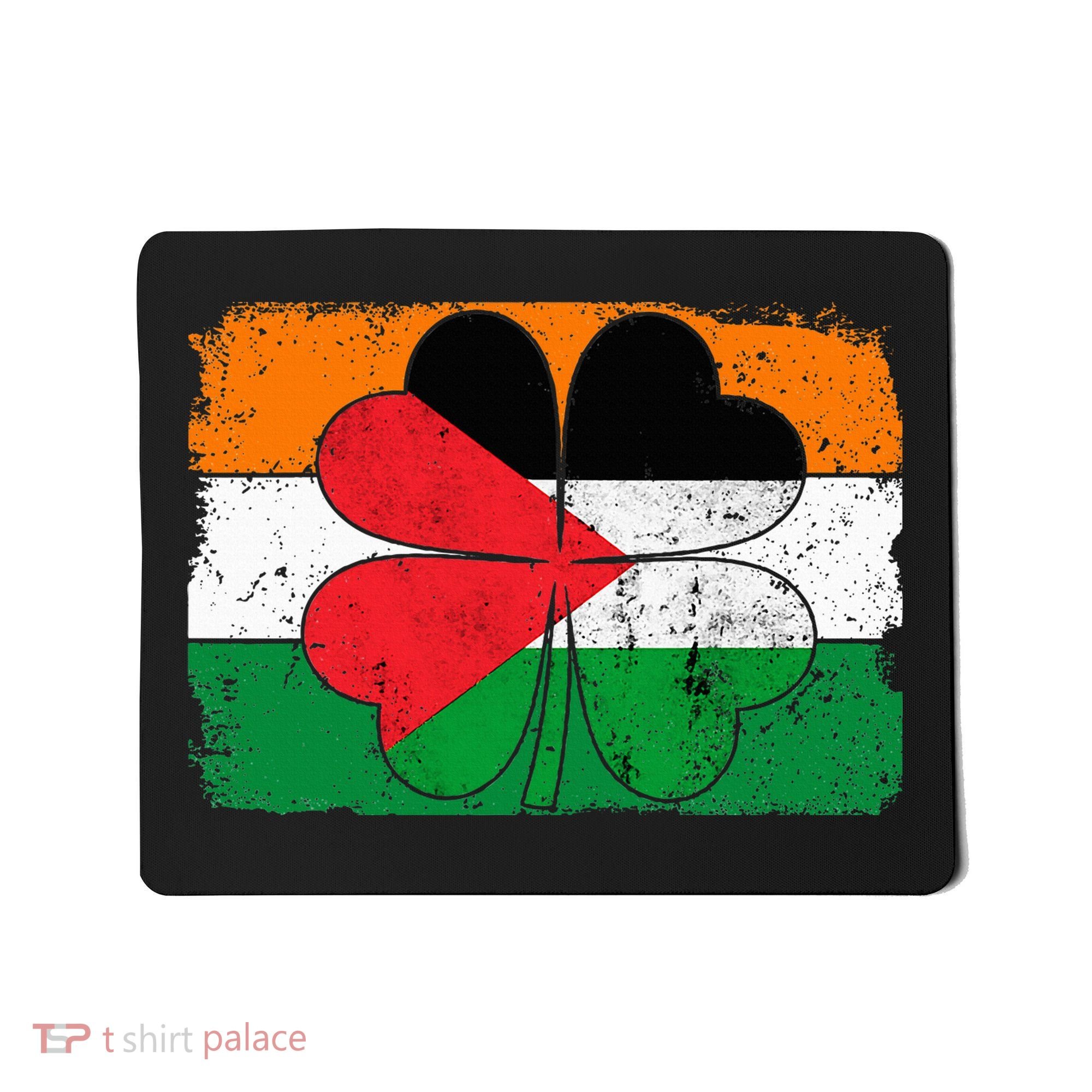 Irish Palestine Flag Ireland Shamrock St Patricks Day Mousepad
