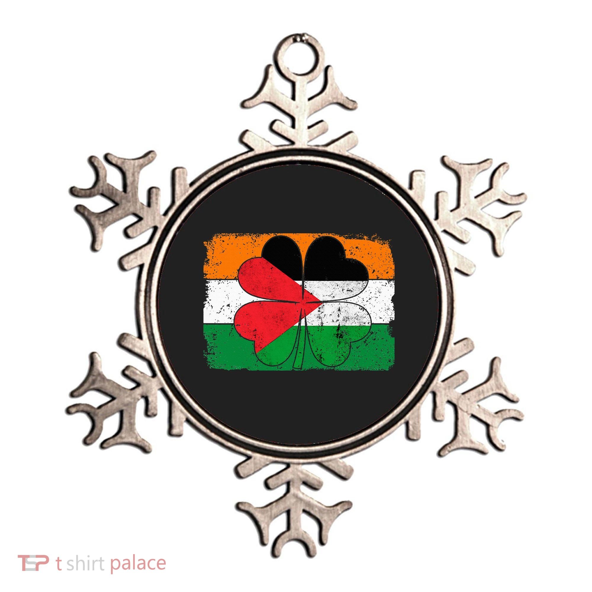 Irish Palestine Flag Ireland Shamrock St Patricks Day Ornament