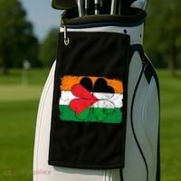 Irish Palestine Flag Ireland Shamrock St Patricks Day Golf Towel thumb 2