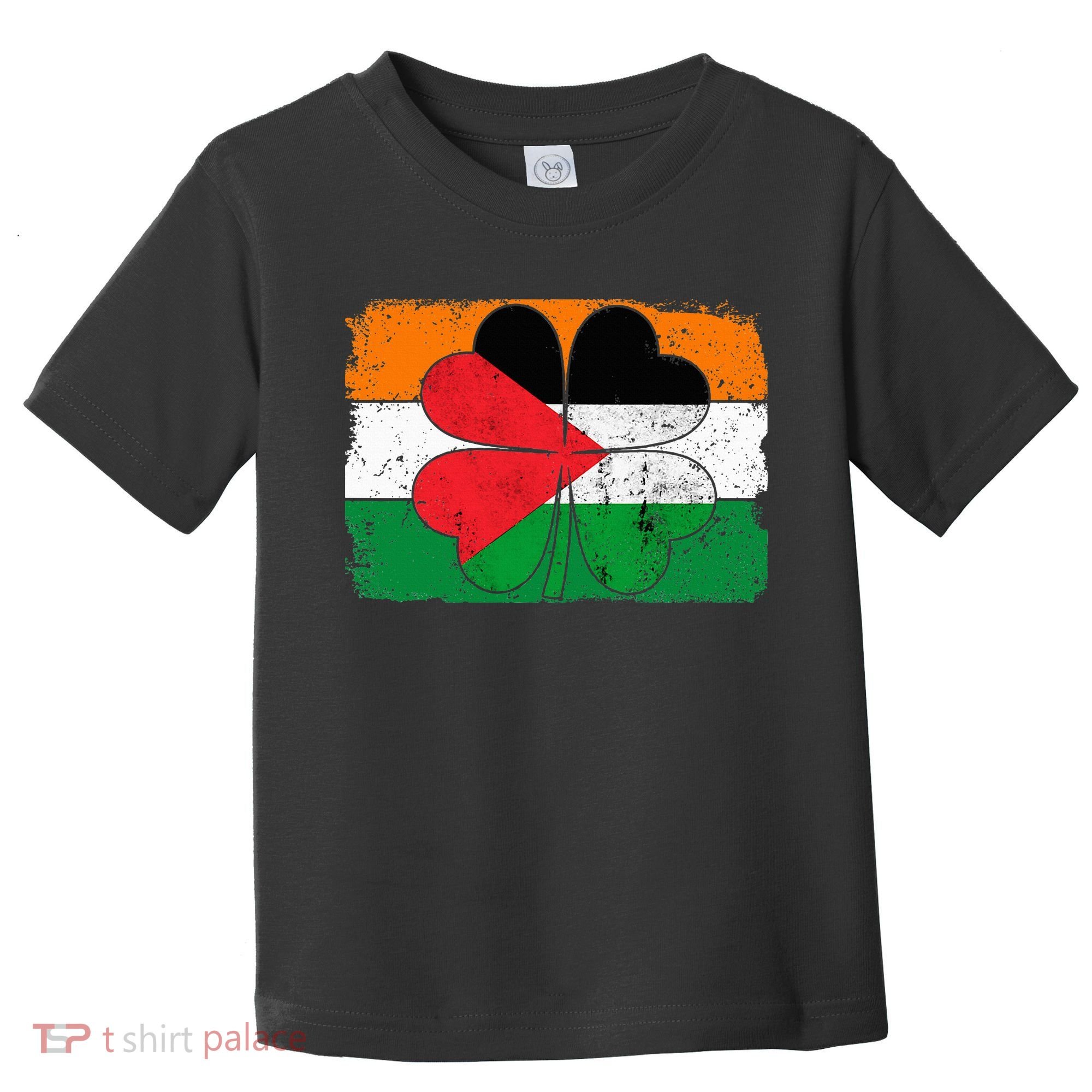 Irish Palestine Flag Ireland Shamrock St Patricks Day Toddler T-Shirt