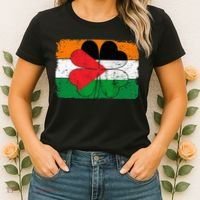 Irish Palestine Flag Ireland Shamrock St Patricks Day Women's T-Shirt thumb 2