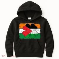 Irish Palestine Flag Ireland Shamrock St Patricks Day Kids Hoodie thumb 0