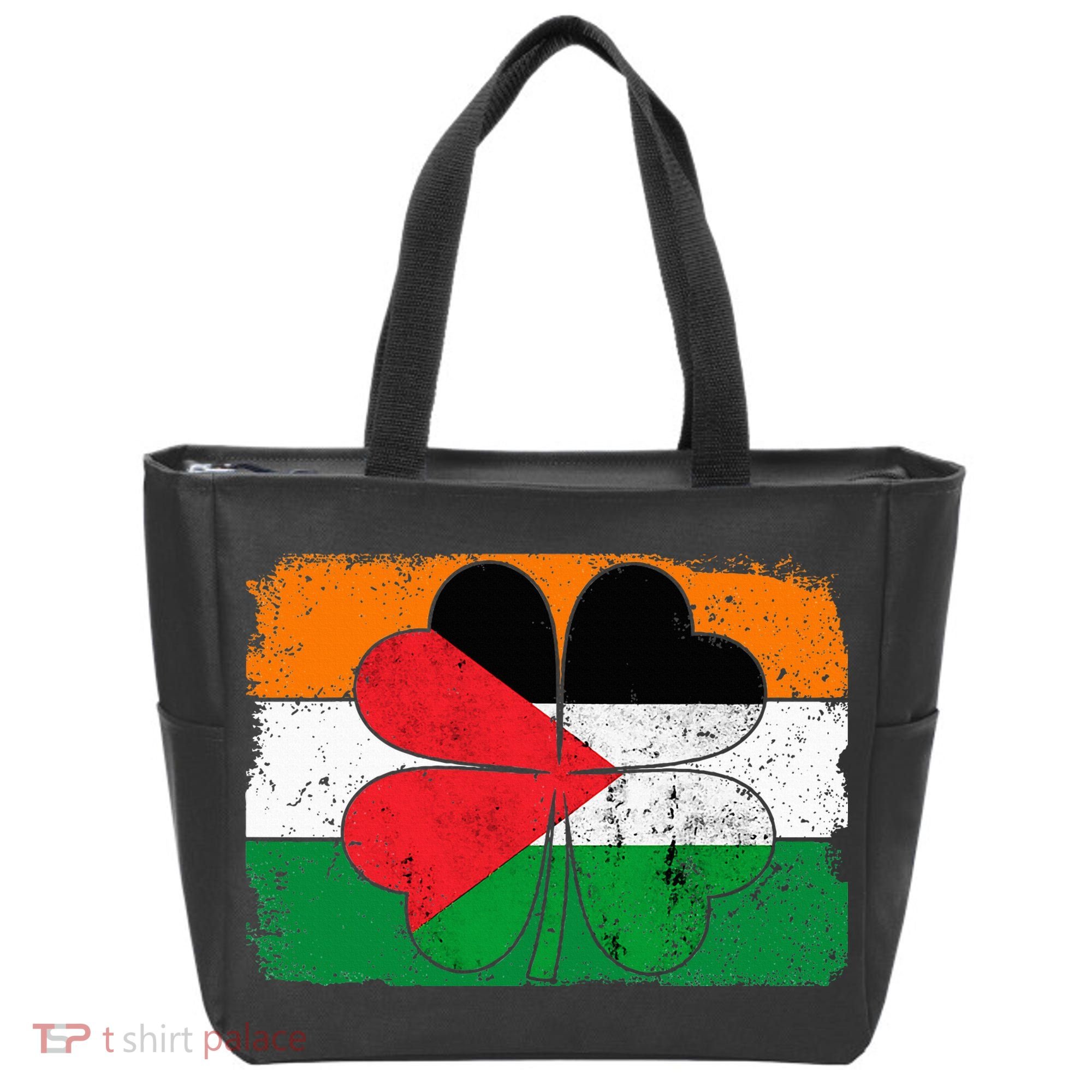 Irish Palestine Flag Ireland Shamrock St Patricks Day Tote Bag