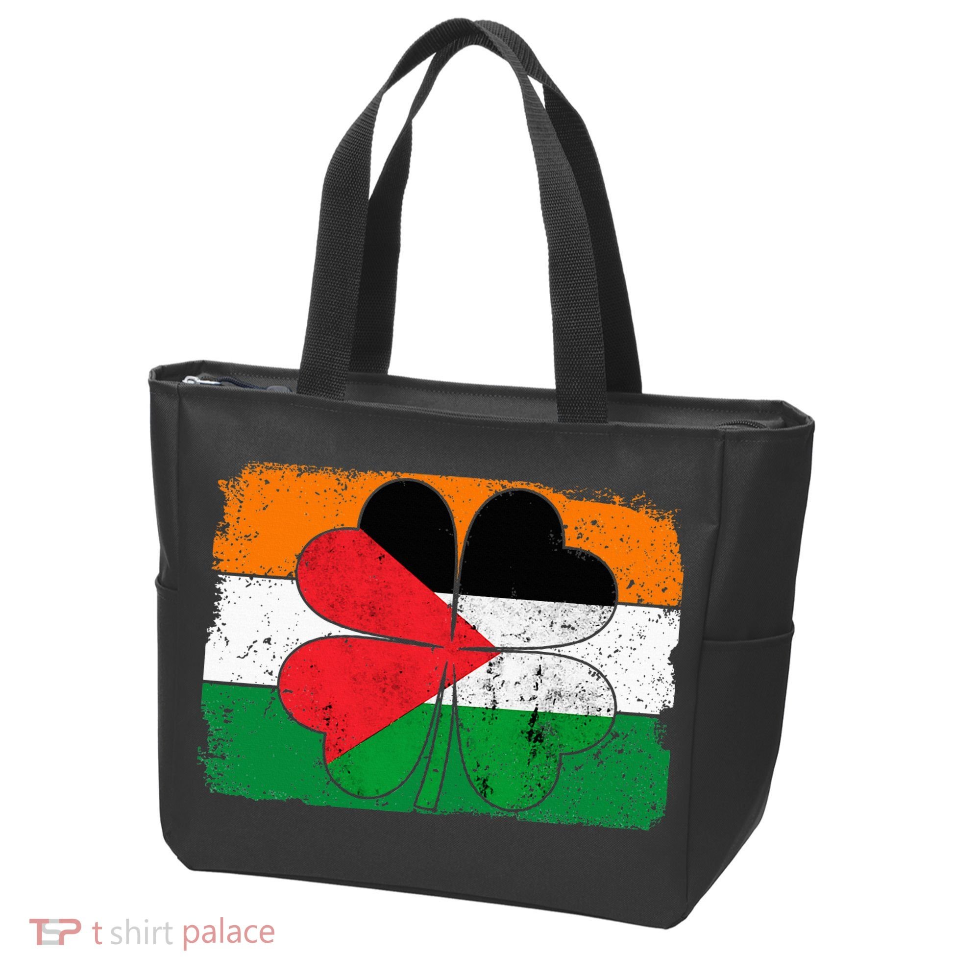 Irish Palestine Flag Ireland Shamrock St Patricks Day Tote Bag