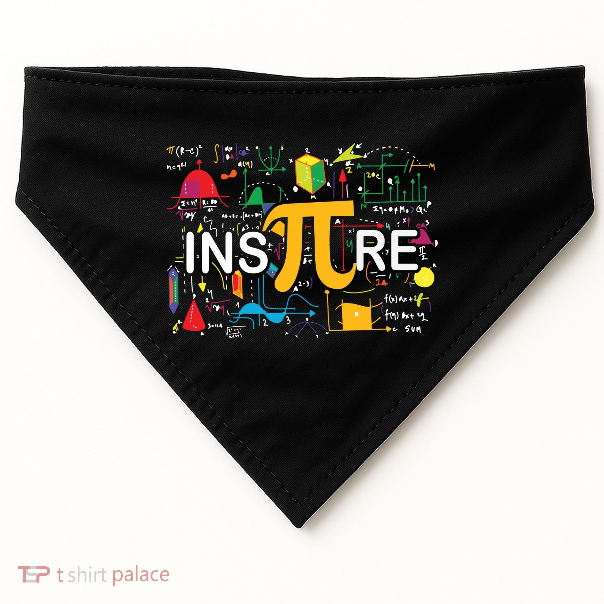 Inspire Pi Gift 3 14 Math Teacher Pi National Day Funny Gift USA-Made Doggie Bandana