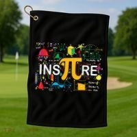 Inspire Pi Gift 3 14 Math Teacher Pi National Day Funny Gift Golf Towel thumb 1