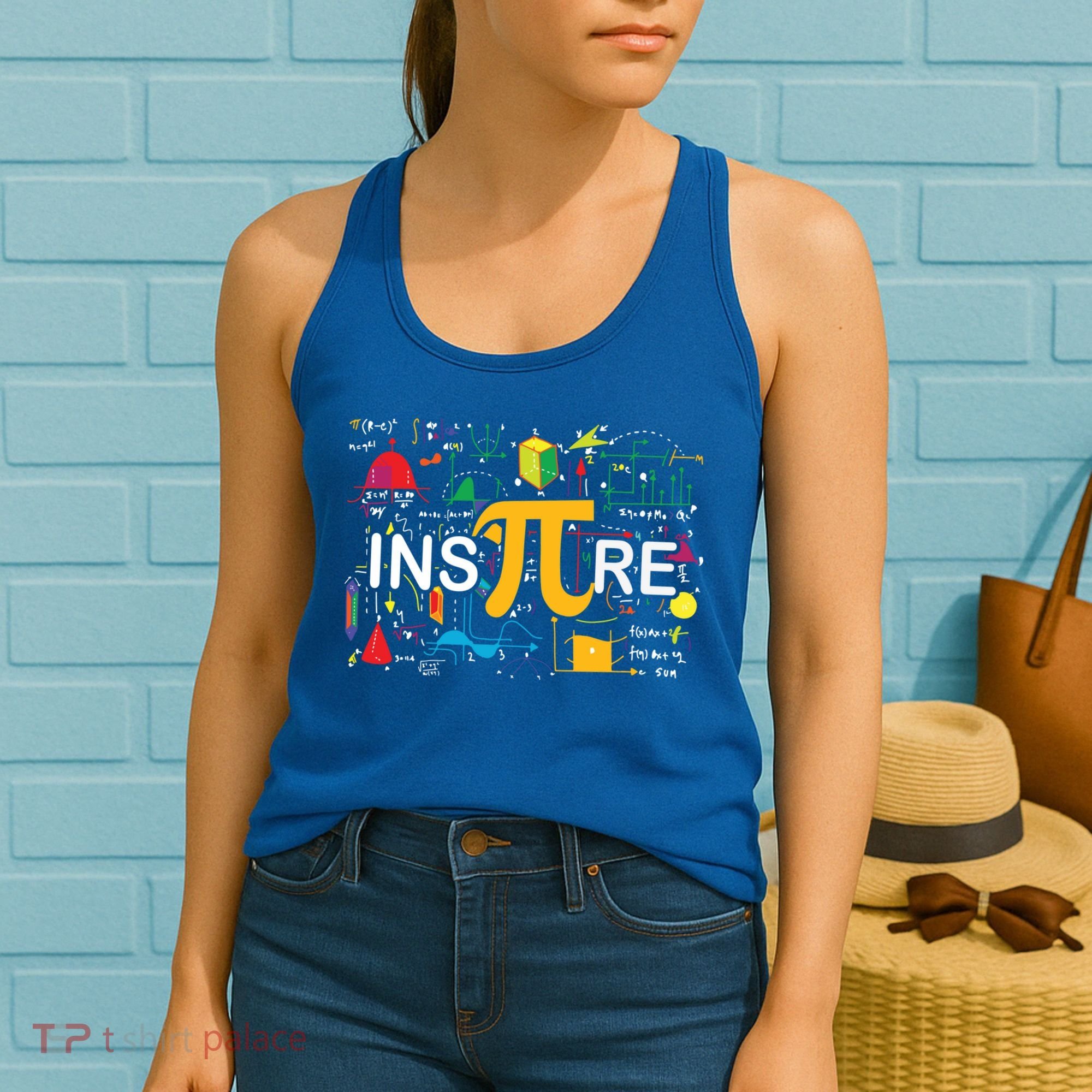 Inspire Pi Gift 3 14 Math Teacher Pi National Day Funny Gift Women's Tank Top