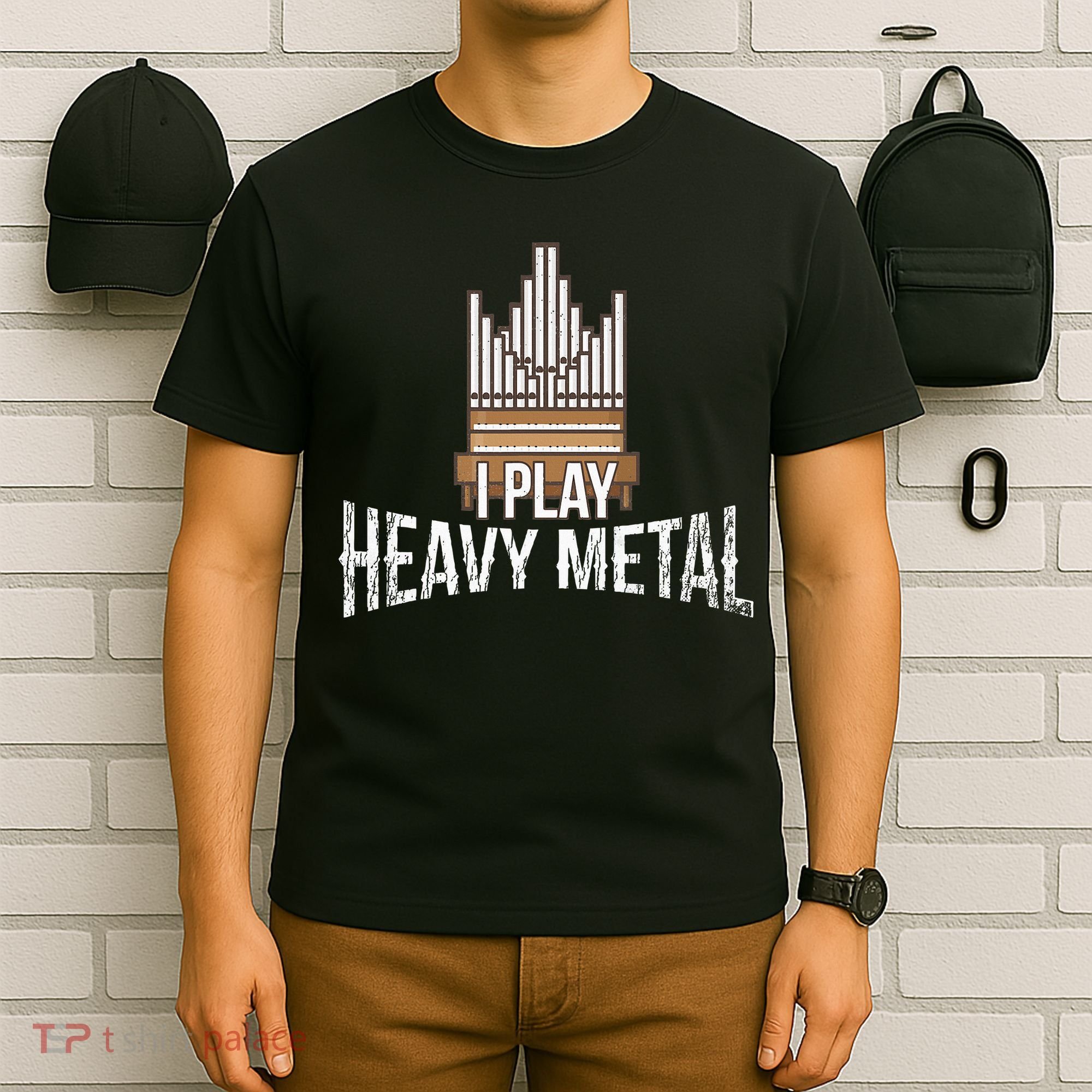 I Play Heavy Metal Church Organist Pipe Organ Player T-Shirt