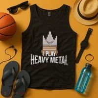 I Play Heavy Metal Church Organist Pipe Organ Player Tank Top thumb 4