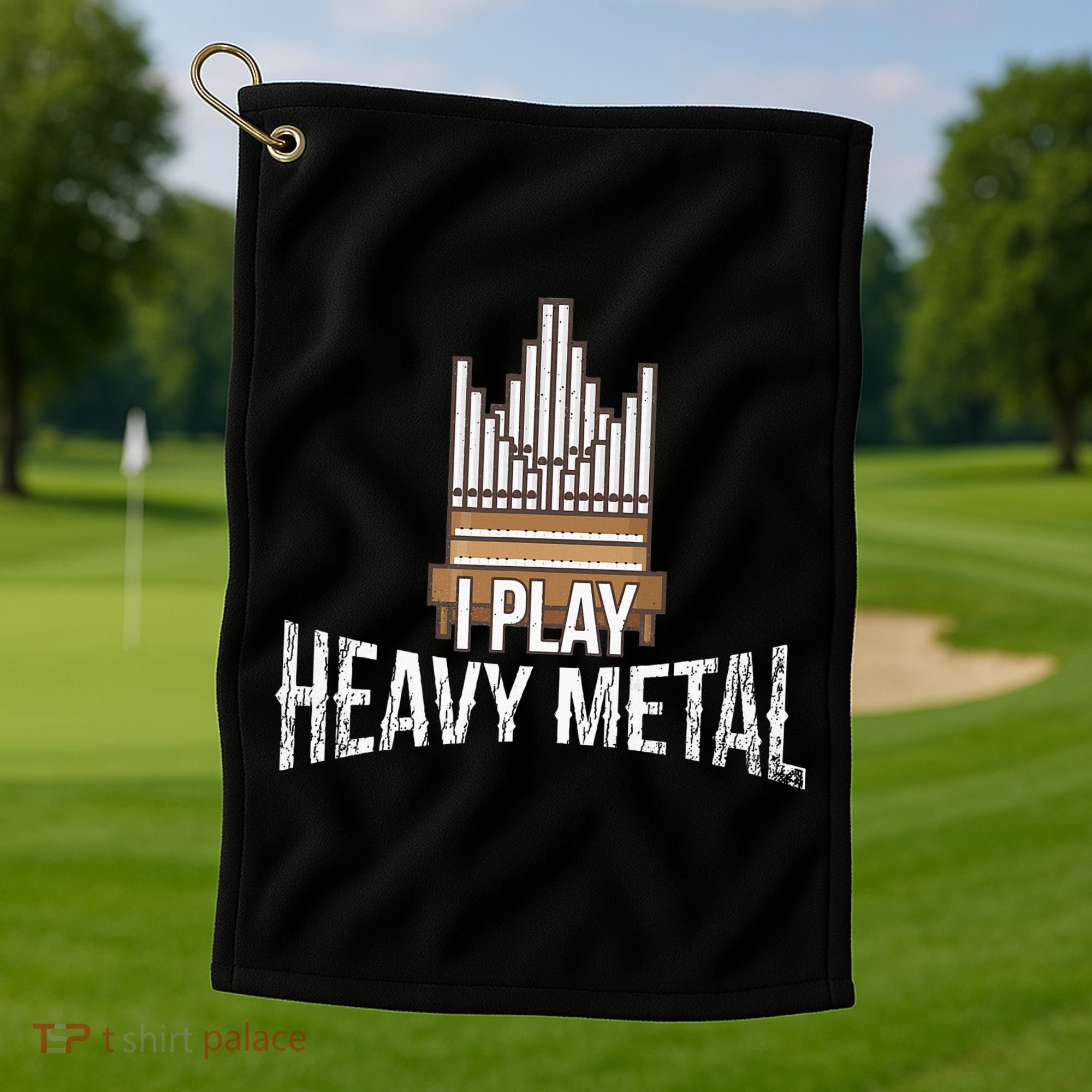 I Play Heavy Metal Church Organist Pipe Organ Player Golf Towel