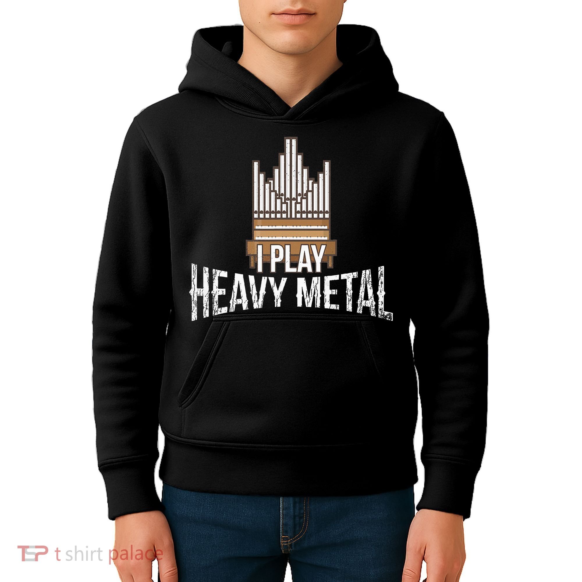 I Play Heavy Metal Church Organist Pipe Organ Player Kids Hoodie