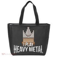 I Play Heavy Metal Church Organist Pipe Organ Player Tote Bag thumb 0