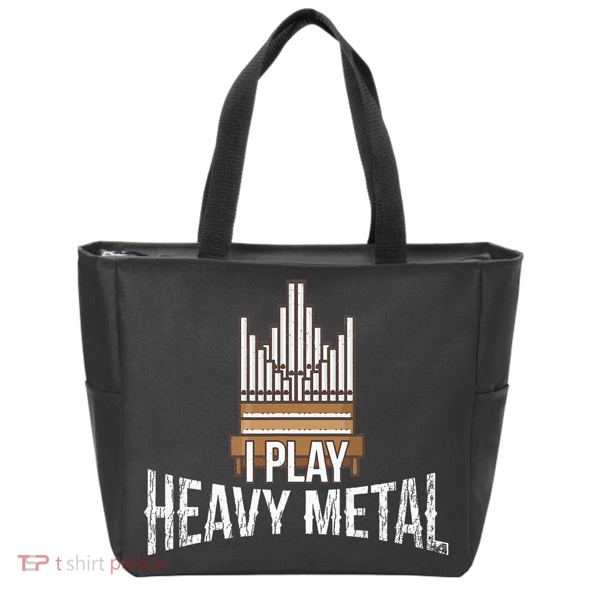 I Play Heavy Metal Church Organist Pipe Organ Player Tote Bag
