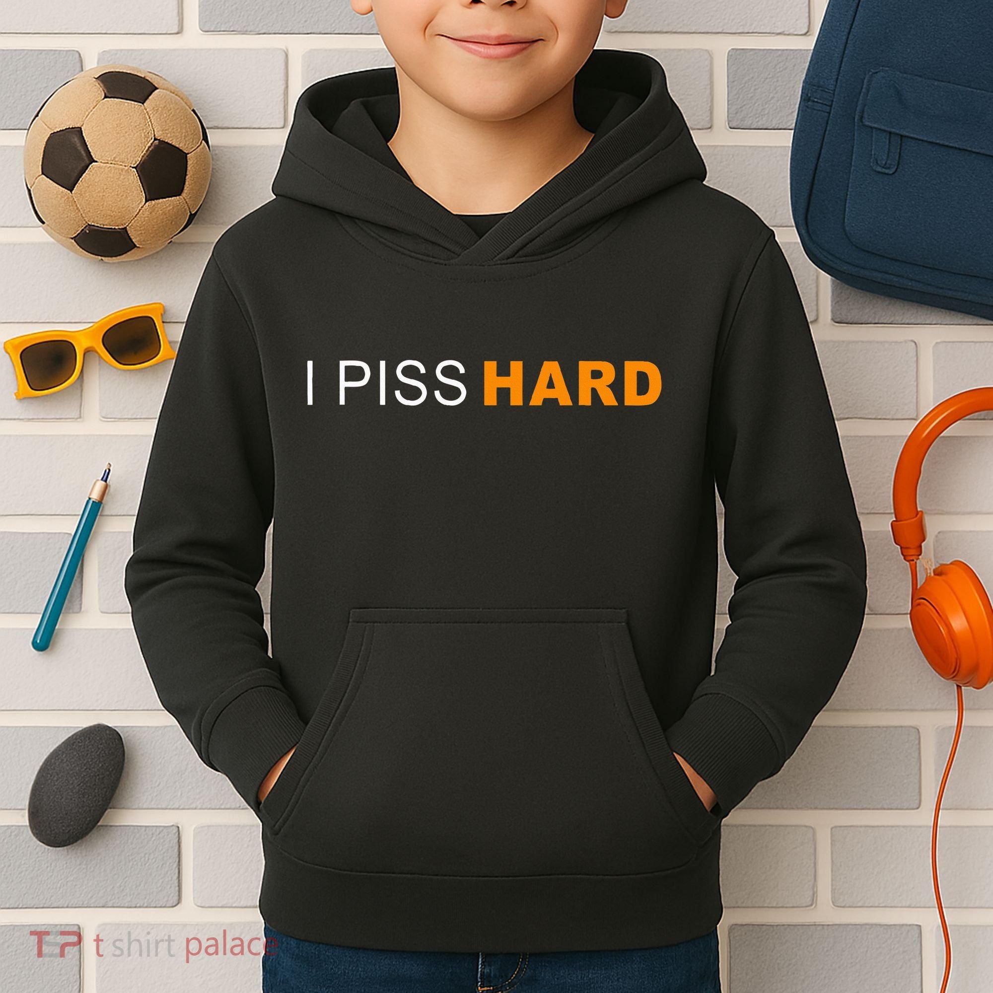 I Piss Hard Funny Meme Sarcasm Kids Hoodie