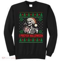 I Prefer Halloween Christmas Sweater Funny Holiday Ugly Xmas Sweatshirt Sweatshirt thumb 0