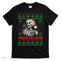 I Prefer Halloween Christmas Sweater Funny Holiday Ugly Xmas Sweatshirt T-Shirt thumb 0