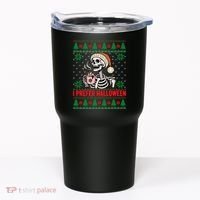 I Prefer Halloween Christmas Sweater Funny Holiday Ugly Xmas Sweatshirt Tumbler thumb 0
