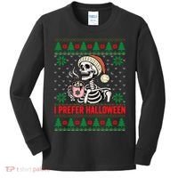 I Prefer Halloween Christmas Sweater Funny Holiday Ugly Xmas Sweatshirt Kids Long Sleeve Shirt thumb 0