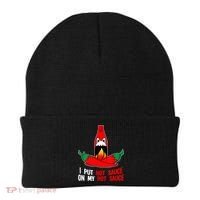 I Put Hot Sauce On My Sauce Funny Spicy Food Gift Beanie thumb 0