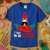 I Put Hot Sauce On My Sauce Funny Spicy Food Gift Kids T-Shirt thumb 3