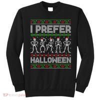 I Prefer Halloween Christmas Funny Ugly Xmas Sweater Holiday Sweatshirt thumb 0