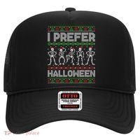 I Prefer Halloween Christmas Funny Ugly Xmas Sweater Holiday Hat thumb 0