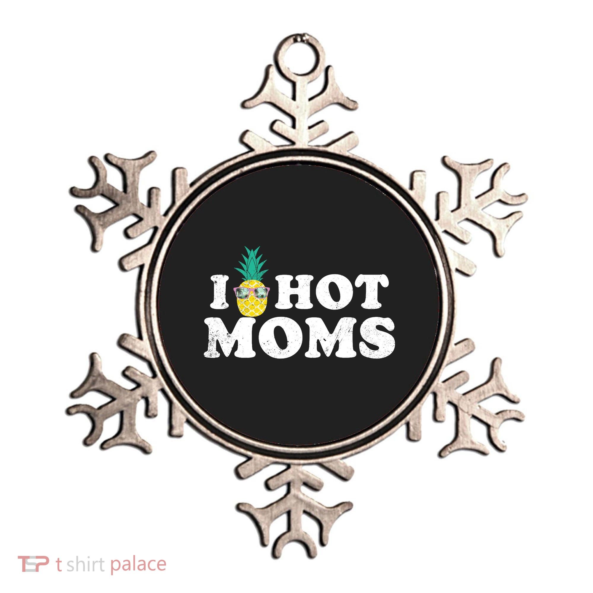 I Pineapple Hot Moms Upside Down I Heart Funny Swinger Ornament