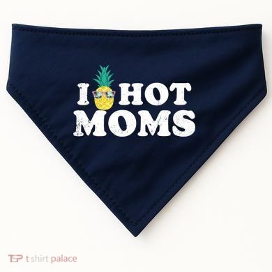 I Pineapple Hot Moms Upside Down I Heart Funny Swinger USA-Made Doggie Bandana