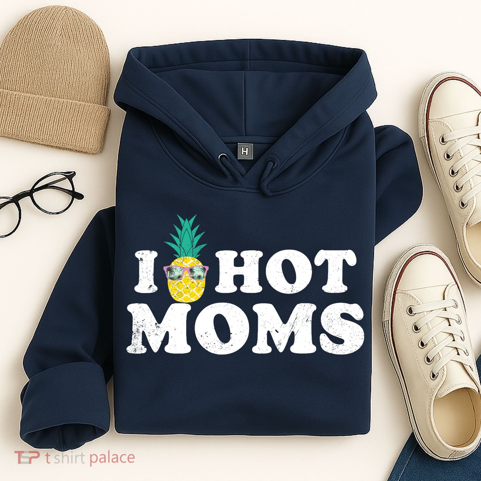 I Pineapple Hot Moms Upside Down I Heart Funny Swinger Hoodie