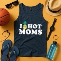I Pineapple Hot Moms Upside Down I Heart Funny Swinger Tank Top thumb 4