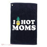 I Pineapple Hot Moms Upside Down I Heart Funny Swinger Golf Towel thumb 0