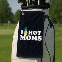 I Pineapple Hot Moms Upside Down I Heart Funny Swinger Golf Towel thumb 2
