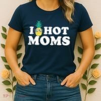 I Pineapple Hot Moms Upside Down I Heart Funny Swinger Women's T-Shirt thumb 2