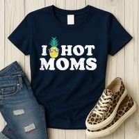 I Pineapple Hot Moms Upside Down I Heart Funny Swinger Women's T-Shirt thumb 3