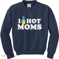 I Pineapple Hot Moms Upside Down I Heart Funny Swinger Kids Sweatshirt thumb 0