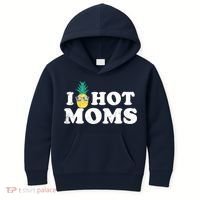 I Pineapple Hot Moms Upside Down I Heart Funny Swinger Kids Hoodie thumb 0