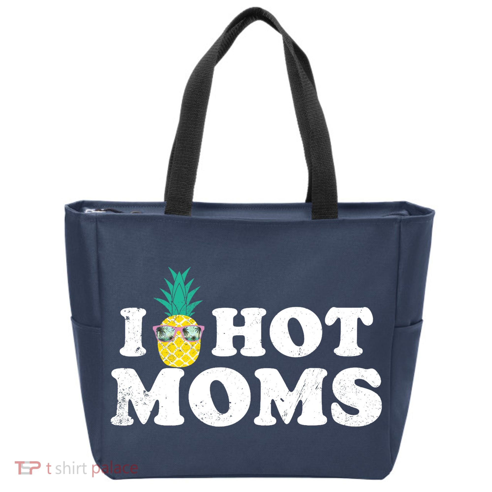 I Pineapple Hot Moms Upside Down I Heart Funny Swinger Tote Bag