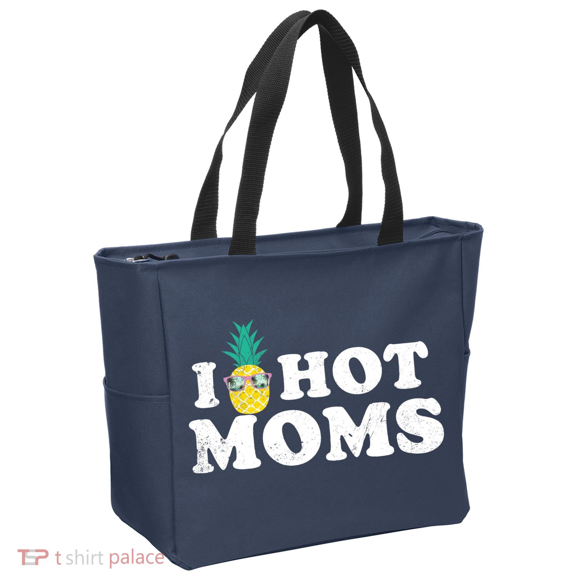 I Pineapple Hot Moms Upside Down I Heart Funny Swinger Tote Bag