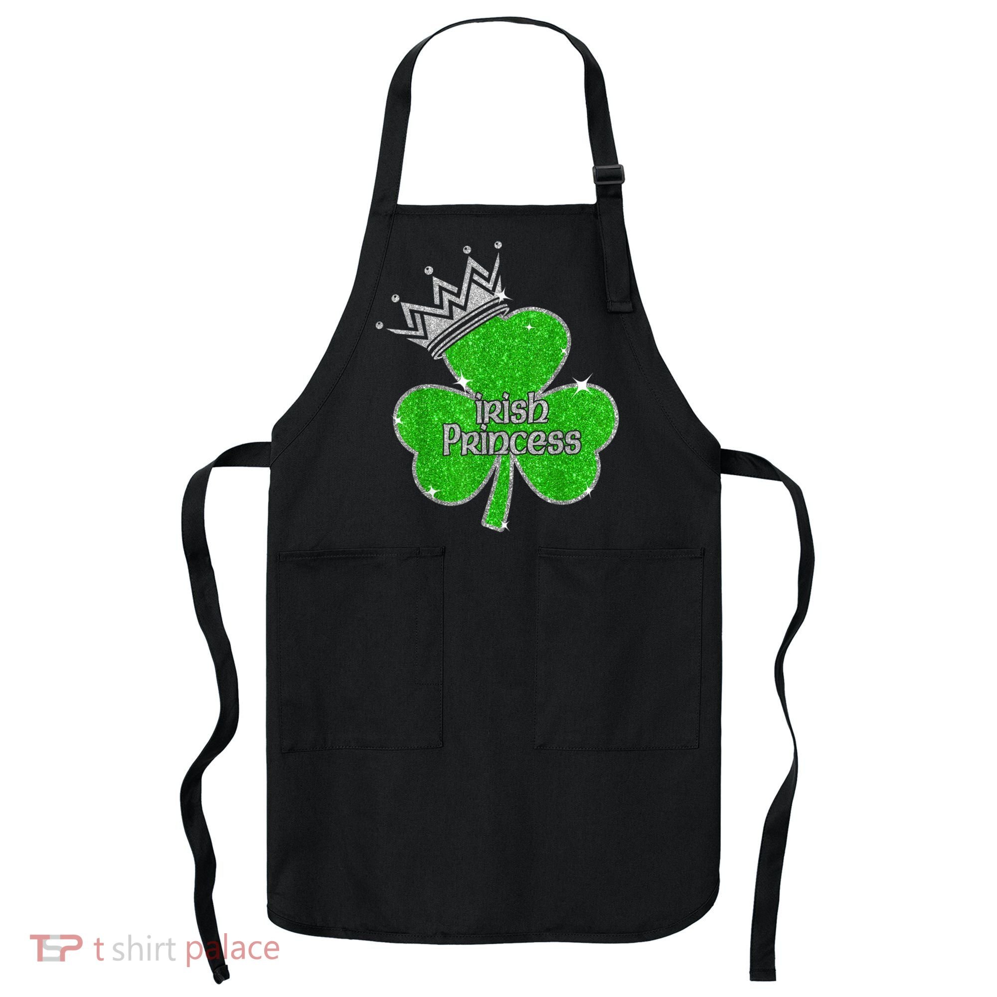 Irish Princess Happy St Patricks Day Shamrock Apron